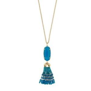 NWT! Kendra Scott Eva Goldplated Brass Tassel Pendant Necklace